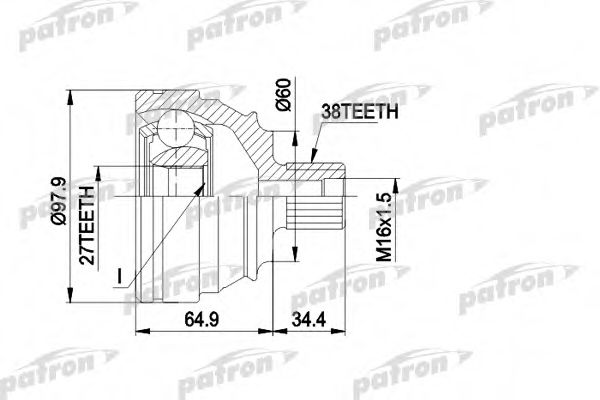 PCV1230 PATRON Final Drive Joint, drive shaft