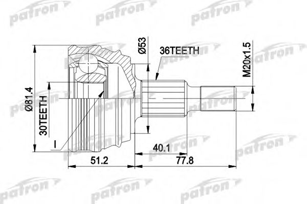 PCV1241 PATRON Joint, drive shaft