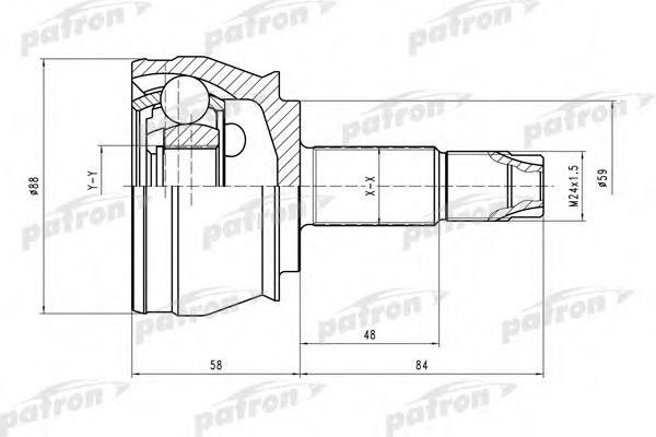 PCV1245 PATRON Joint, drive shaft