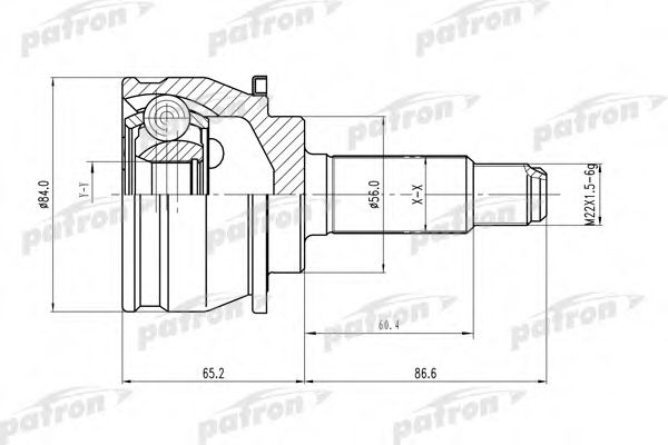 PCV1247 PATRON Joint Kit, drive shaft