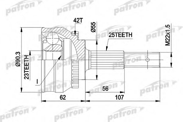 PCV1275 PATRON Gelenksatz, Antriebswelle