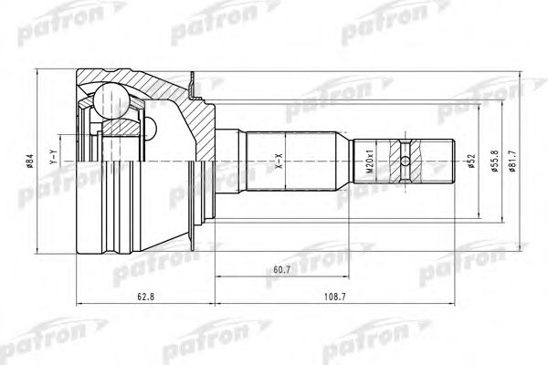 PCV1311 PATRON Joint Kit, drive shaft