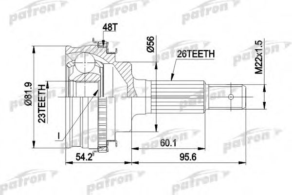 PCV1347 PATRON Final Drive Joint Kit, drive shaft