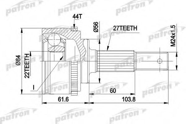 PCV1348 PATRON Joint Kit, drive shaft