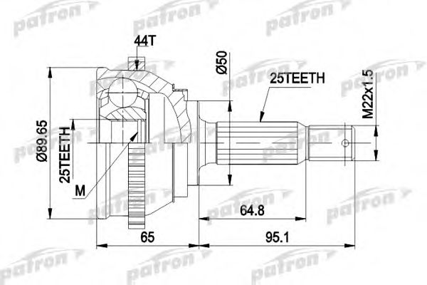PCV1370 PATRON Joint Kit, drive shaft