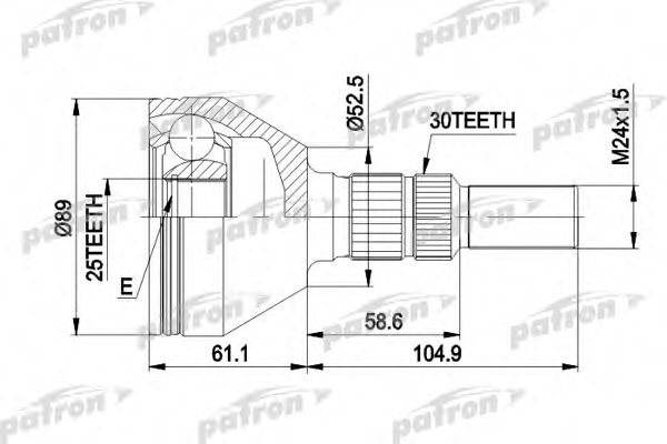 PCV1420 PATRON Final Drive Joint Kit, drive shaft