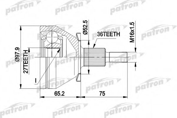 PCV1428 PATRON Gelenk, Antriebswelle