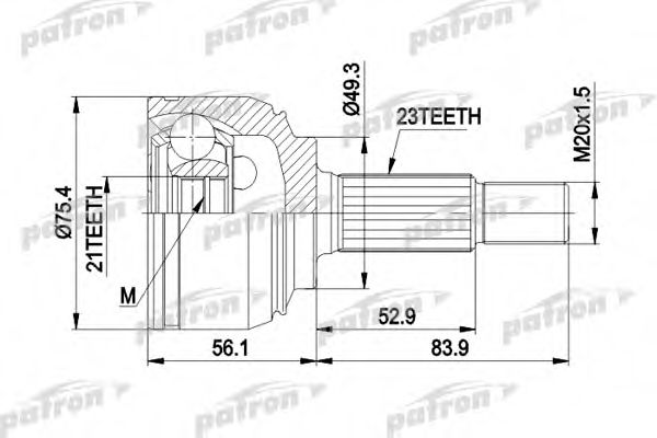 PCV1442 PATRON Joint Kit, drive shaft