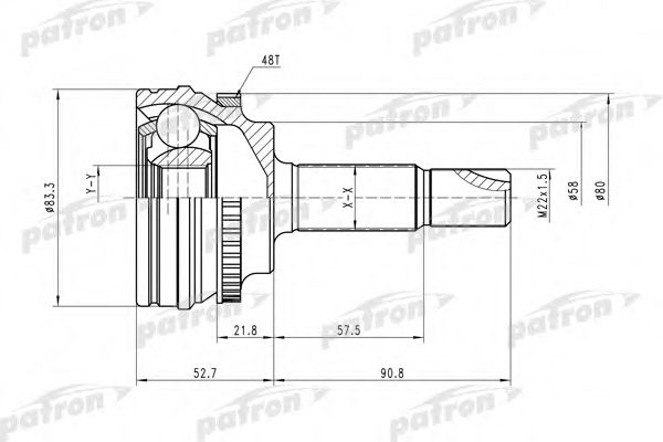 PCV1450 PATRON Final Drive Joint Kit, drive shaft