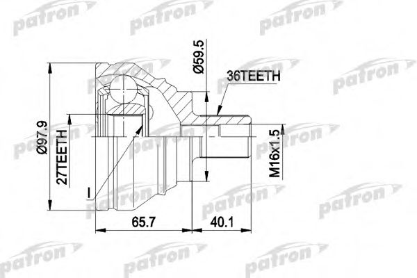 PCV1463 PATRON Gelenk, Antriebswelle