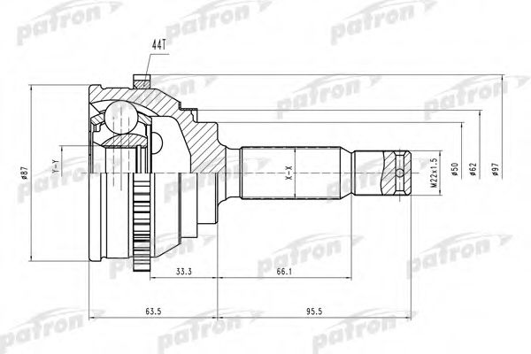 PCV1471 PATRON Joint Kit, drive shaft