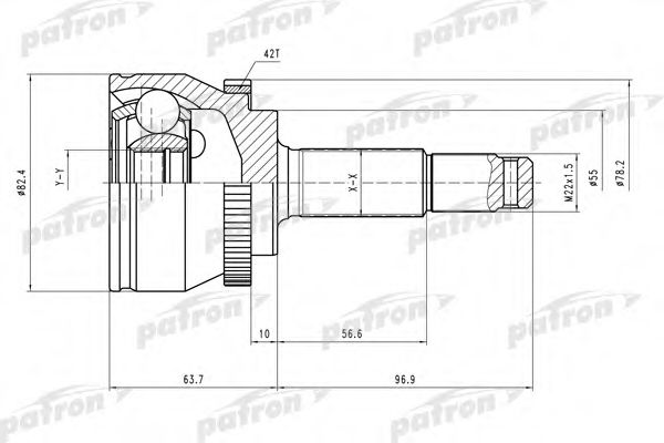 PCV1475 PATRON Joint Kit, drive shaft