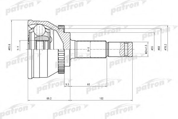 PCV1477 PATRON Final Drive Joint Kit, drive shaft