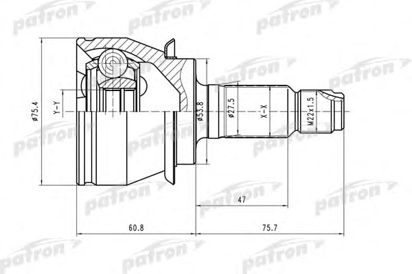 PCV1480 PATRON Joint Kit, drive shaft