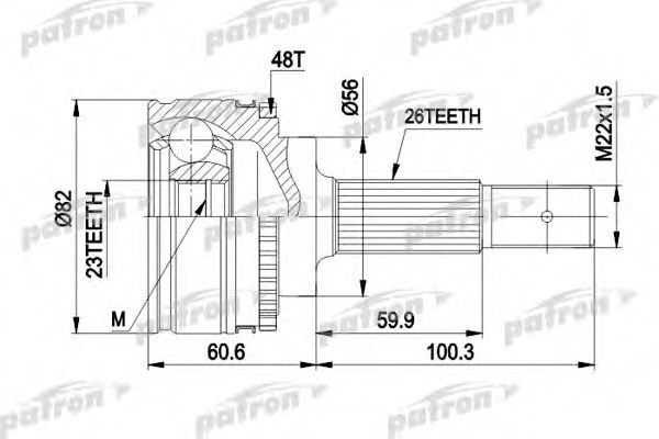 PCV1483 PATRON Final Drive Joint Kit, drive shaft