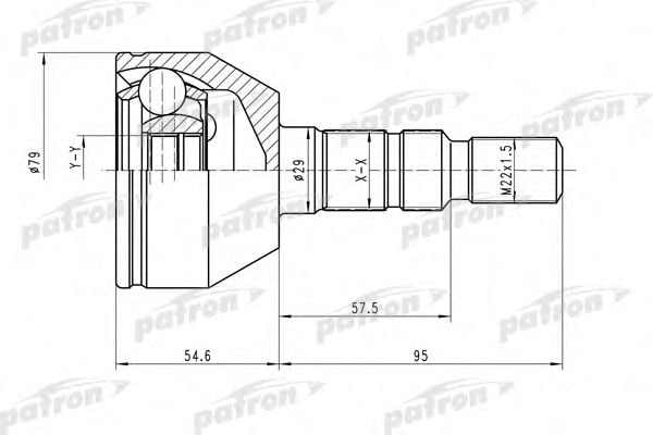 PCV1504 PATRON Gelenksatz, Antriebswelle