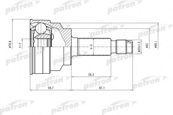 PCV1518 PATRON Joint Kit, drive shaft