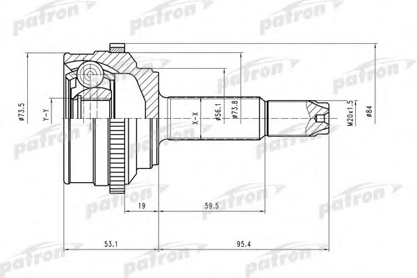 PCV1527 PATRON Gelenksatz, Antriebswelle