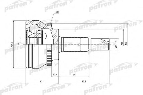 PCV1544 PATRON Joint Kit, drive shaft