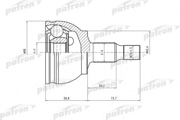 PCV1590 PATRON Final Drive Joint Kit, drive shaft