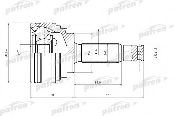 PCV2023 PATRON Gelenksatz, Antriebswelle