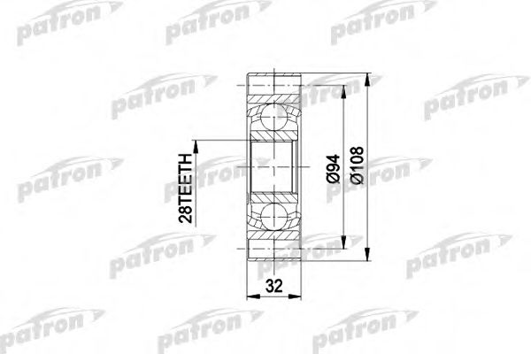 PCV3014 PATRON Gelenk, Antriebswelle