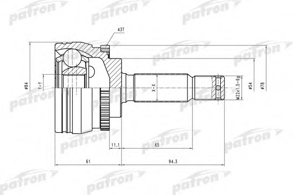 PCV4324 PATRON Joint Kit, drive shaft