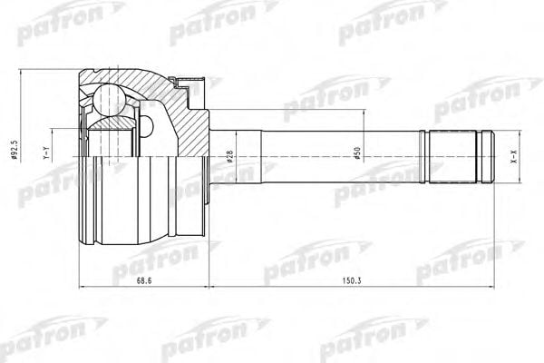 PCV4722 PATRON Final Drive Joint Kit, drive shaft