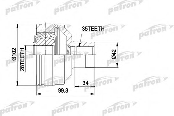 PCV5013 PATRON Joint Kit, drive shaft