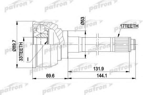 PCV9007 PATRON Gelenksatz, Antriebswelle