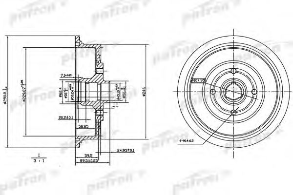 PDR1200 PATRON Bremstrommel