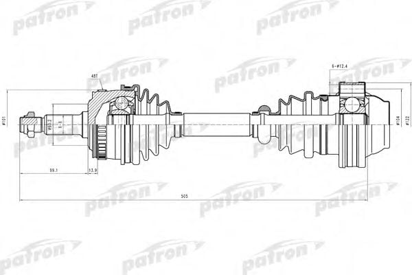 PDS0185 PATRON Joint Kit, drive shaft
