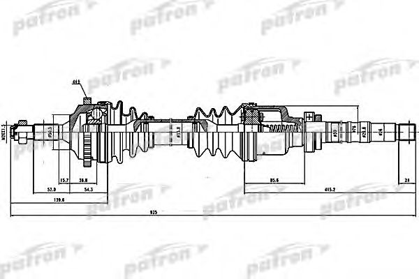 PDS1382 PATRON Gelenksatz, Antriebswelle