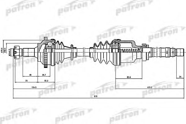 PDS1562 PATRON Radantrieb Antriebswelle