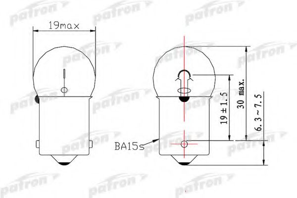 PLR5W PATRON Signal System Bulb, indicator
