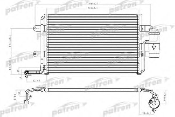 PRS1069 PATRON Air Conditioning Condenser, air conditioning