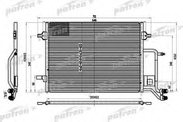 PRS1101 PATRON Condenser, air conditioning