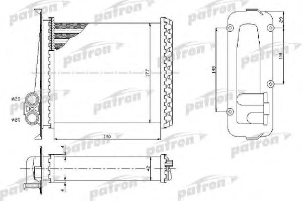 PRS2072 PATRON Heat Exchanger, interior heating