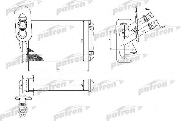 PRS2074 PATRON Heat Exchanger, interior heating