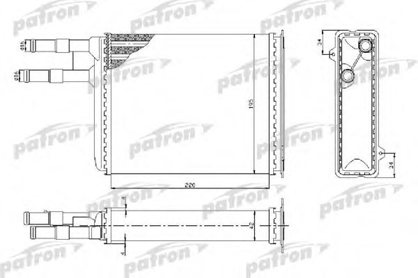 PRS2081 PATRON Heat Exchanger, interior heating