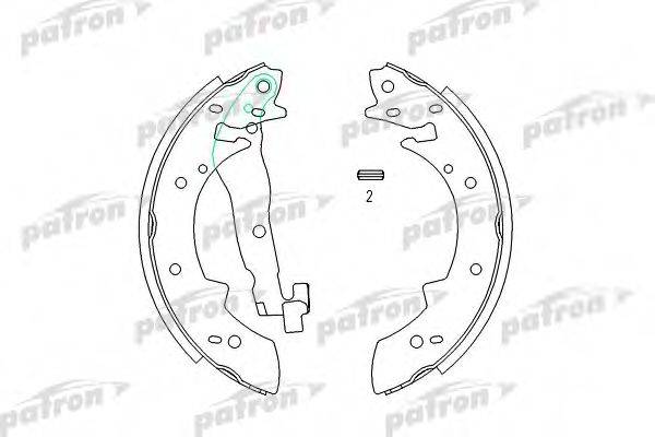 PSP173 PATRON Brake System Brake Shoe Set