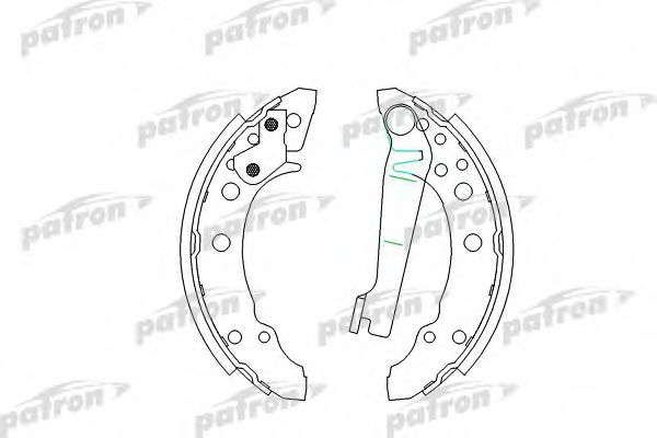PSP191 PATRON Brake System Brake Shoe Set