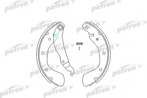 PSP334 PATRON Brake Shoe Set