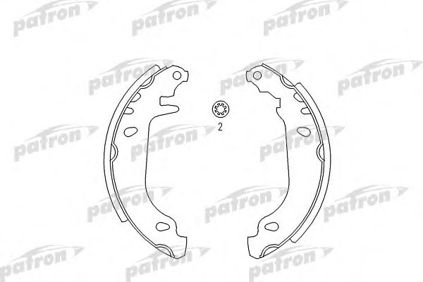 PSP337 PATRON Brake Shoe Set