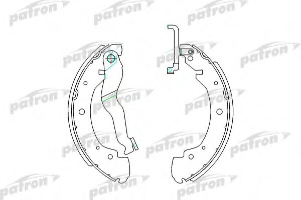 PSP428 PATRON Brake System Brake Shoe Set