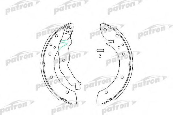 PSP447 PATRON Brake Shoe Set