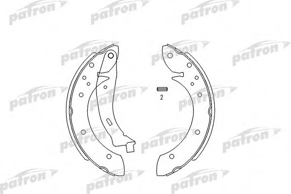 PSP567 PATRON Brake Shoe Set