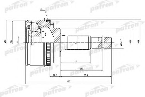 PCV2025 PATRON Joint Kit, drive shaft