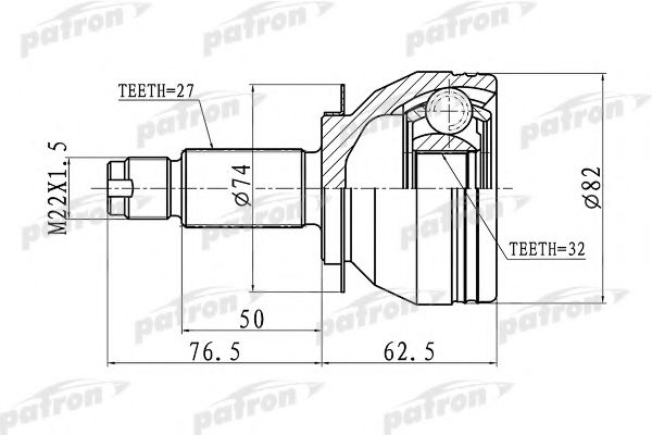 PCV1106 PATRON Joint Kit, drive shaft