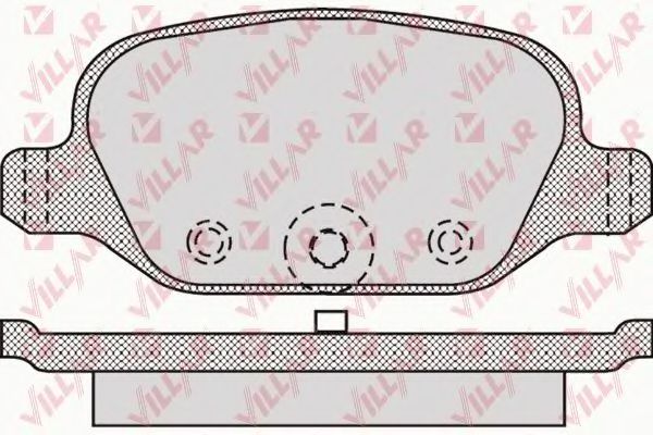 626.0872 VILLAR Тормозная система Комплект тормозных колодок, дисковый тормоз